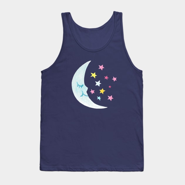 Moon and stars Tank Top by melivillosa